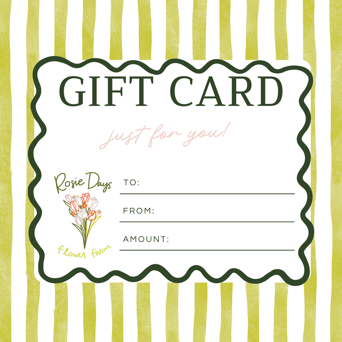 Rosie Days Flower Farm Gift Card - Rosie Days Flower Farm